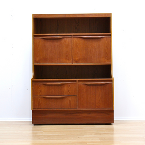 1960S DANISH MODERN TEAK BOOKCASE WALL UNIT