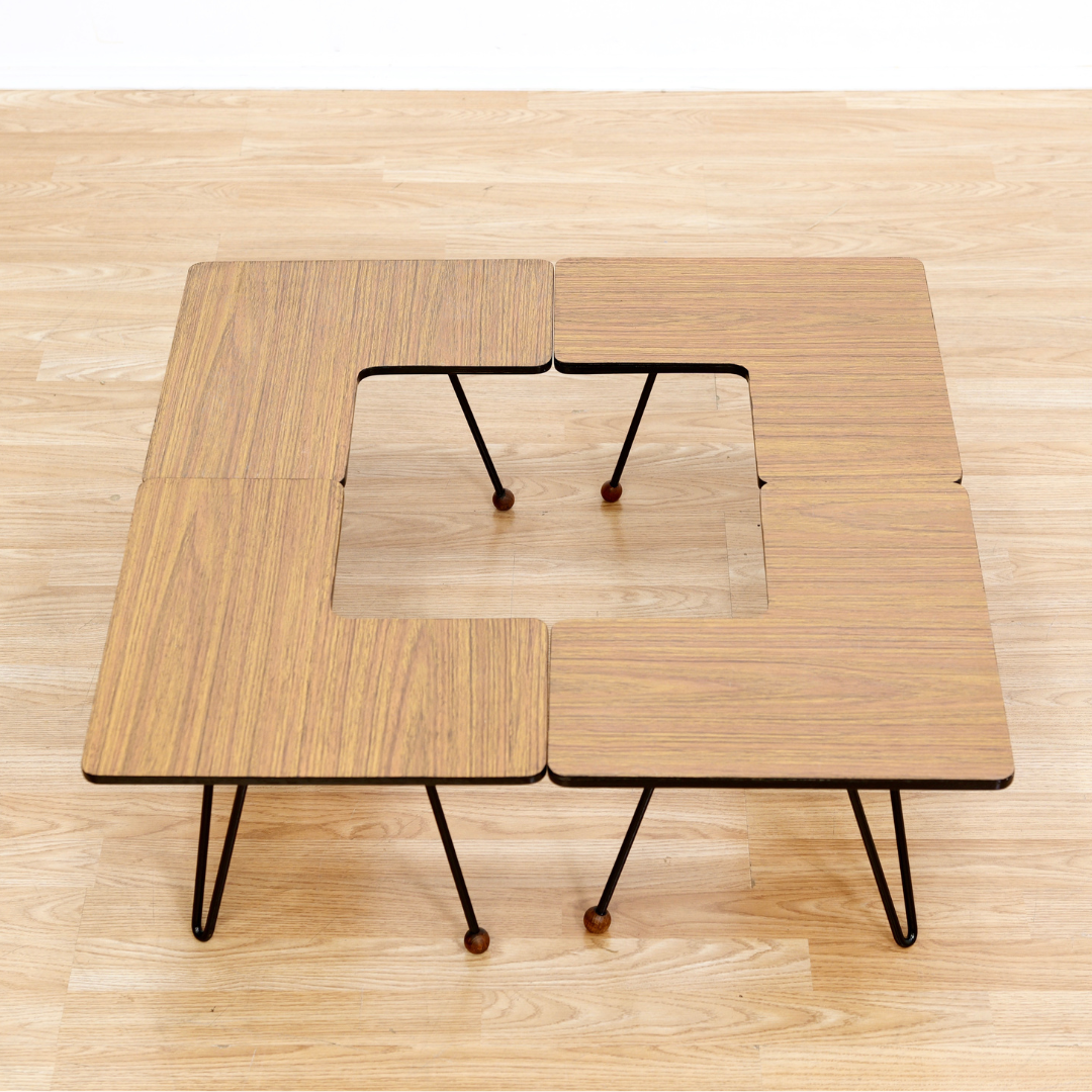 SET OF FOUR VINTAGE MODULAR SIDE TABLES