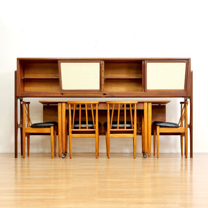 MID CENTURY SPACE SAVING DINING SET AND CREDENZA BY ELLIOTS OF NEWBURY