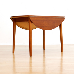 MID CENTURY DROP LEAF DINING TABLE AND FOUR CHAIRS