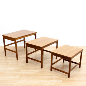 MID CENTURY DANISH TEAK NEST OF TABLES