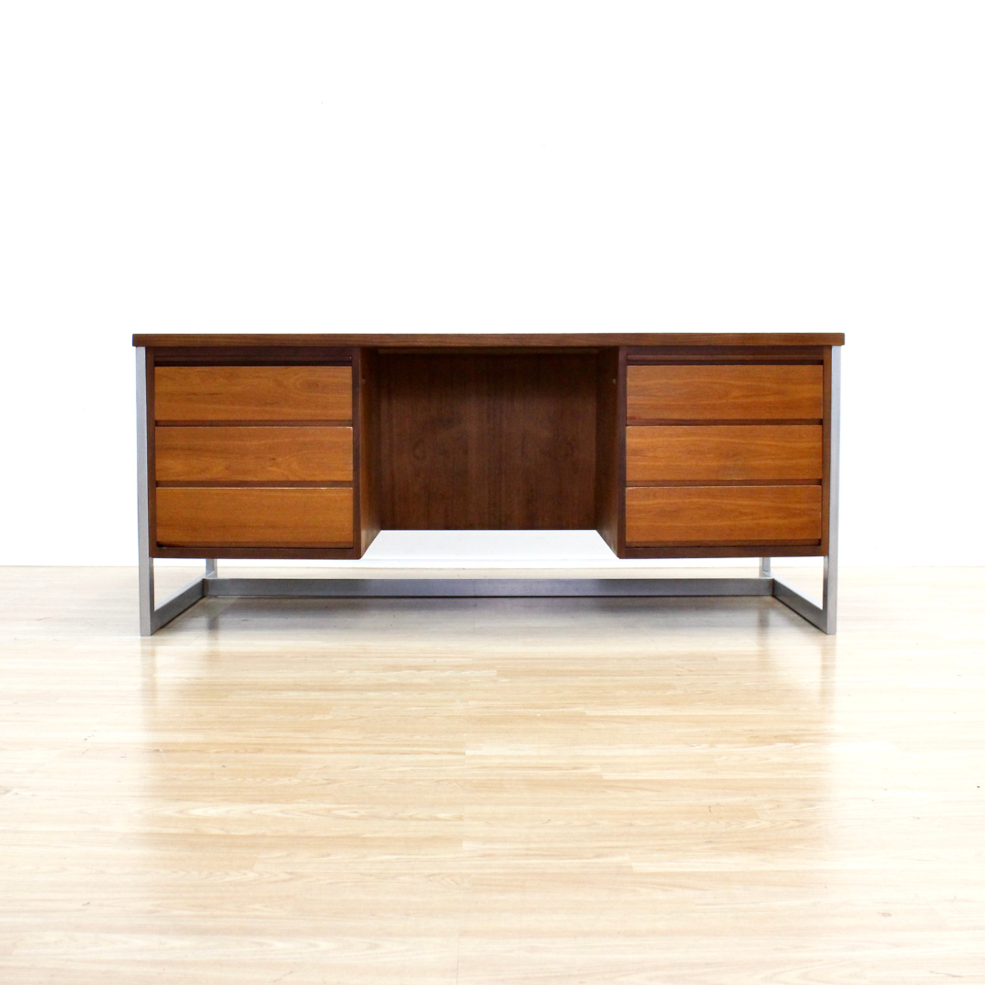 Large Mid Century Executive Desk by Gordon Russell