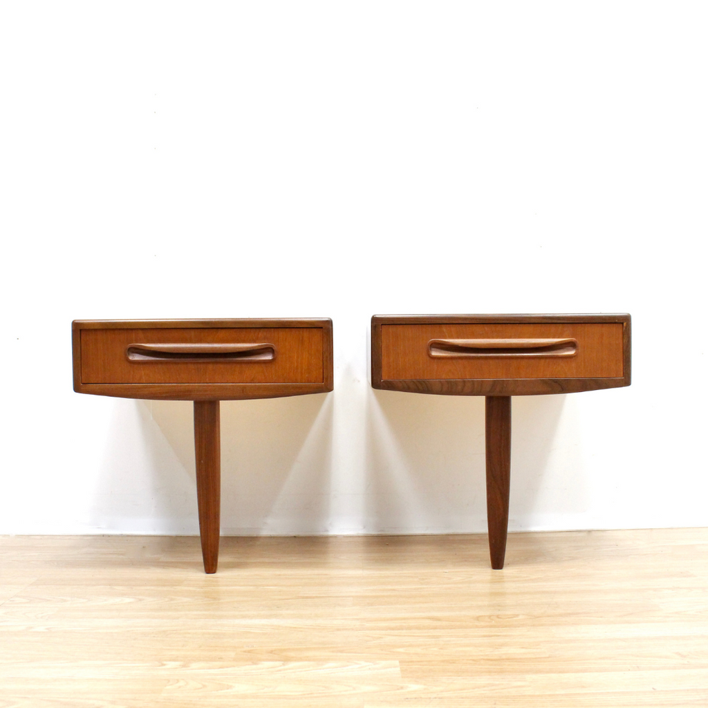 MID CENTURY TEAK NIGHTSTANDS BY VB WILKINS FOR G PLAN