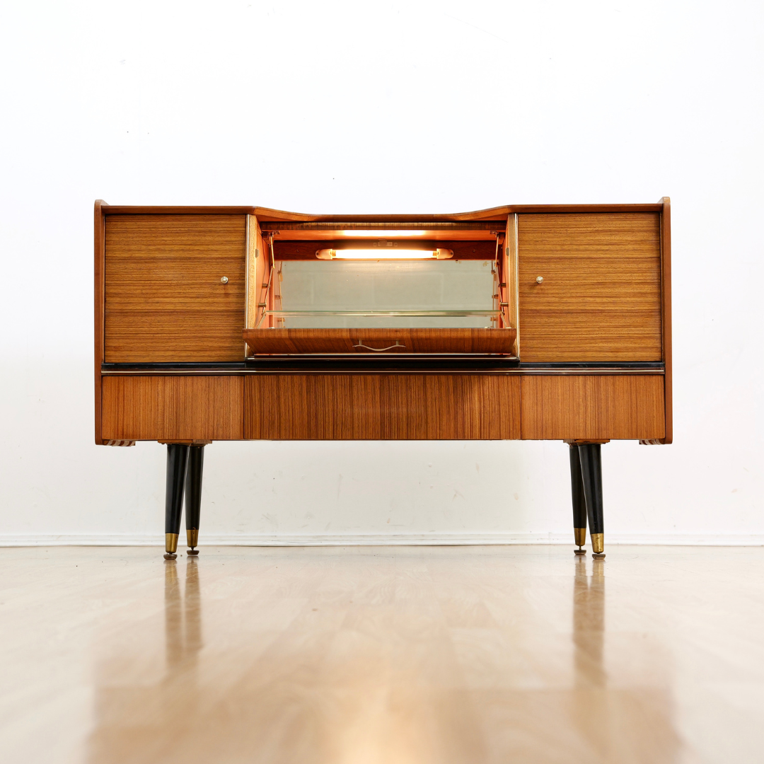 1960S LIQUOR CABINET CREDENZA BY BEAUTILITY OF LONDON