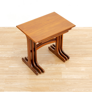 MID CENTURY TEAK NESTING SIDE TABLES BY G PLAN