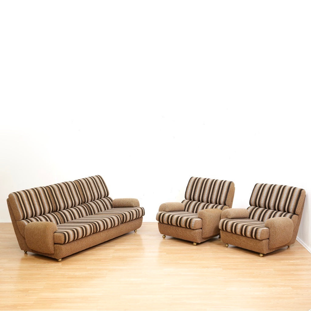 VINTAGE 1970S SOFA & CHAIR SET BY SCHREIBER UK