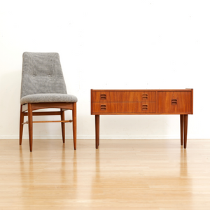 SMALL MID CENTURY DANISH TEAK ENTRYWAY DRESSER