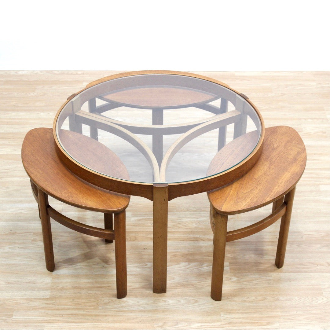 MID CENTURY TRINITY NESTING TABLE BY NATHAN FURNITURE