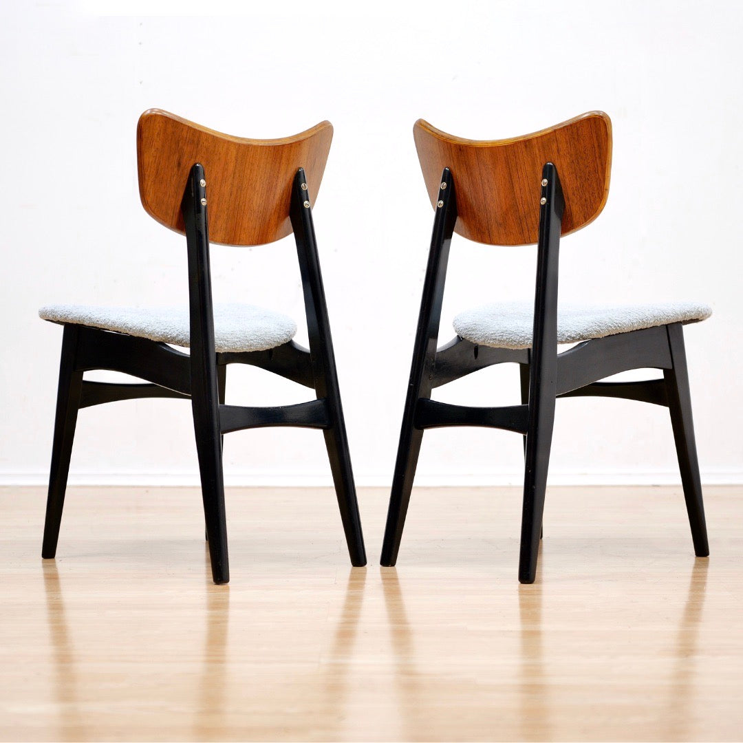 1950S DINING TABLE & BUTTERFLY CHAIRS BY BEAUTILITY FURNITURE