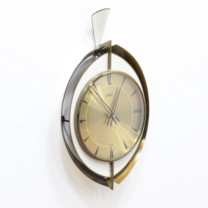 1960S BRASS WALL CLOCK BY ATLANTA ELECTRIC