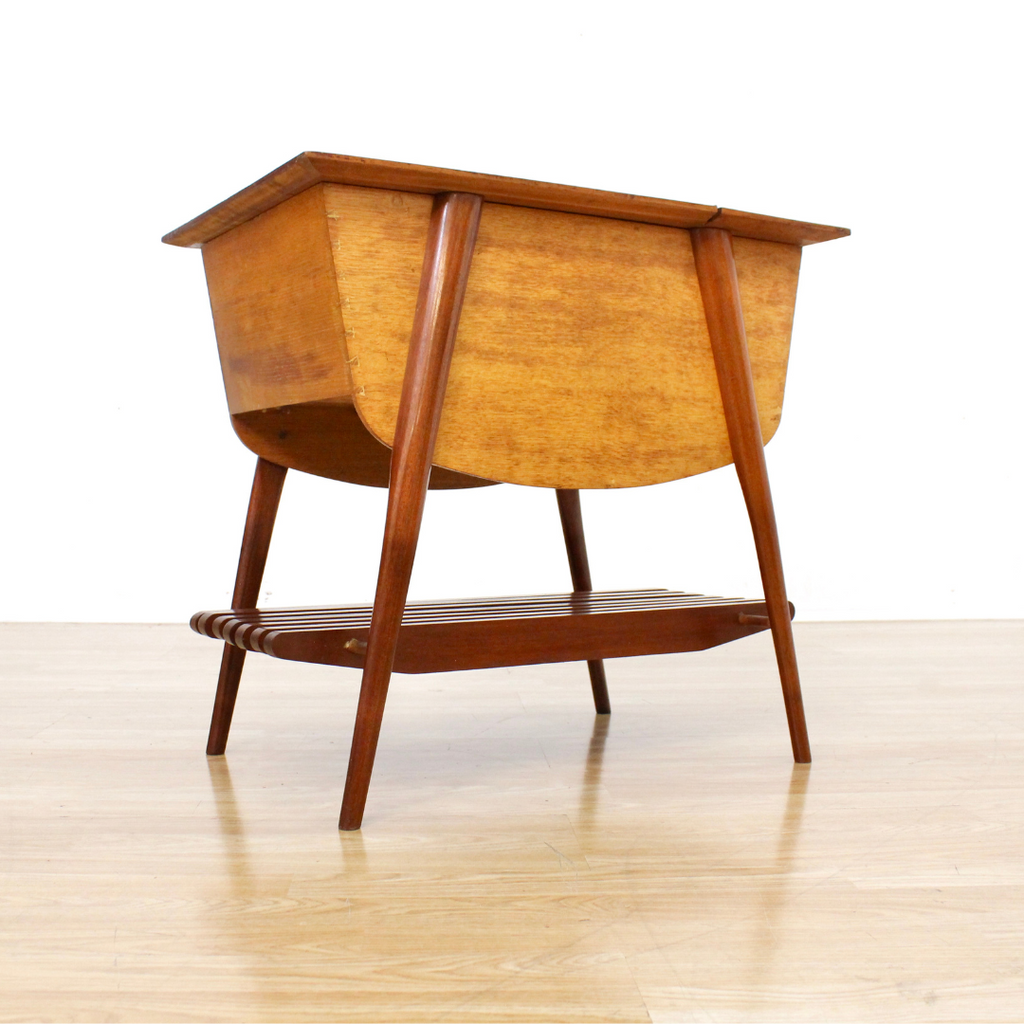 MID CENTURY DANISH SIDE TABLE SEWING BOX