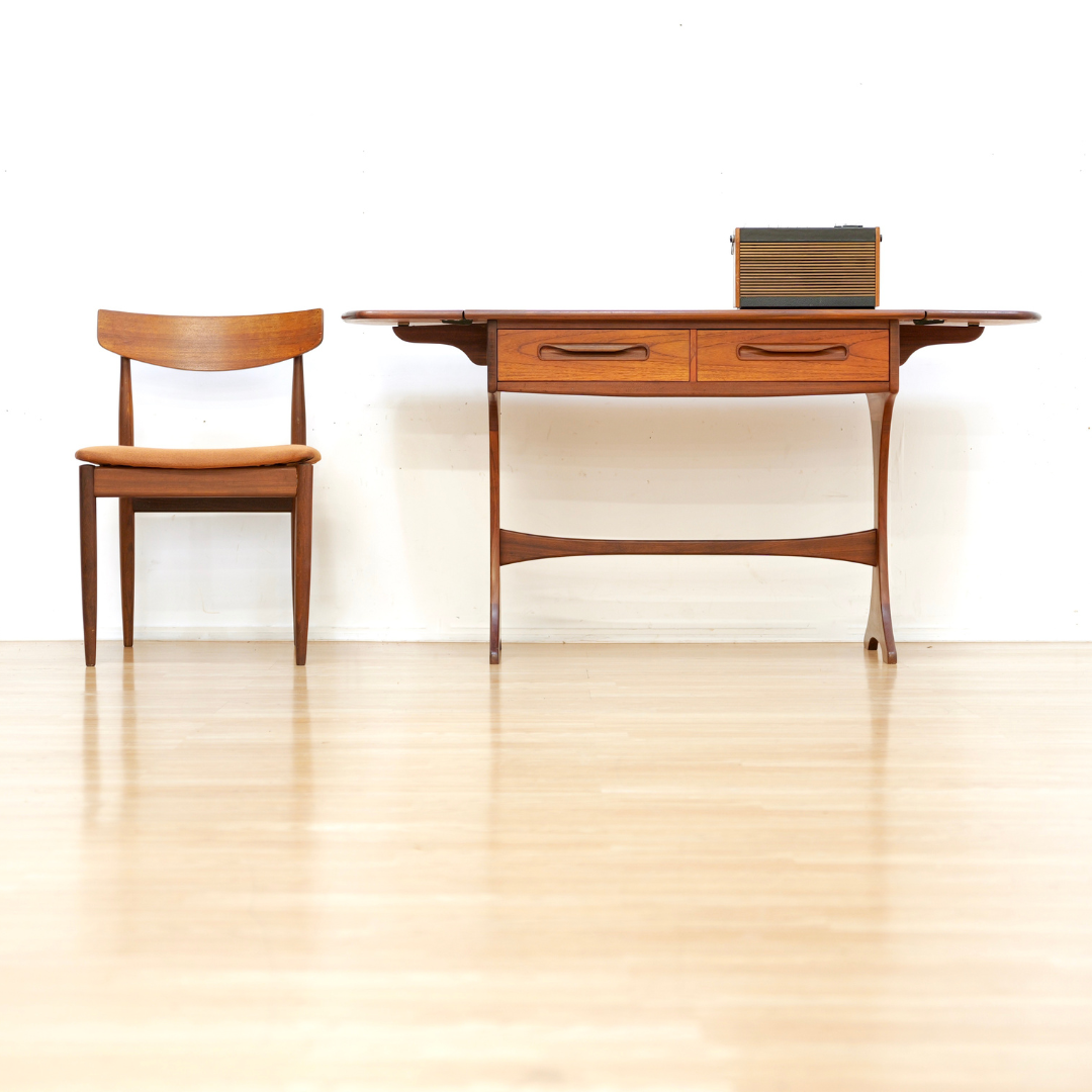 MID CENTURY TEAK DROP LEAF CONSOLE  BY G PLAN