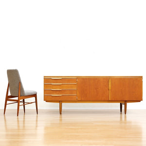 LONG MID CENTURY TEAK CREDENZA