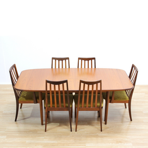 MID CENTURY DINING TABLE AND SIX CHAIRS BY G PLAN