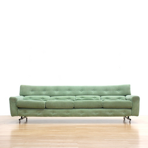 MID CENTURY FOUR SEATER SOFA IN THE STYLE OF  MILO BAUGHMAN