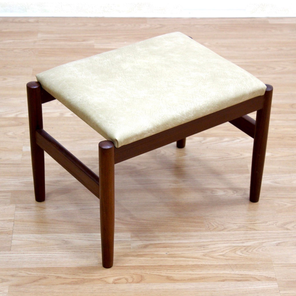 VINTAGE DANISH MODERN VANITY STOOL BY HUGO FRANDSEN FOR SPOTTRUP MOBLER