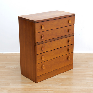 MID CENTURY TEAK TALL DRESSER BY STAG FURNITURE