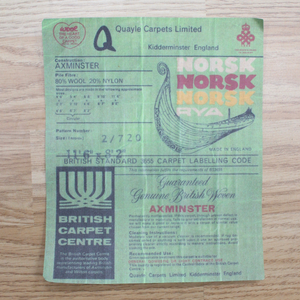 LARGE 1960S NORSK RYA RUG BY AXMINSTER