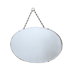 VINTAGE 1950S OVAL SCALLOPED WALL MIRROR