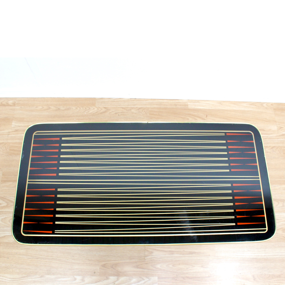 MID CENTURY ATOMIC BACKGAMMON COFFEE TABLE