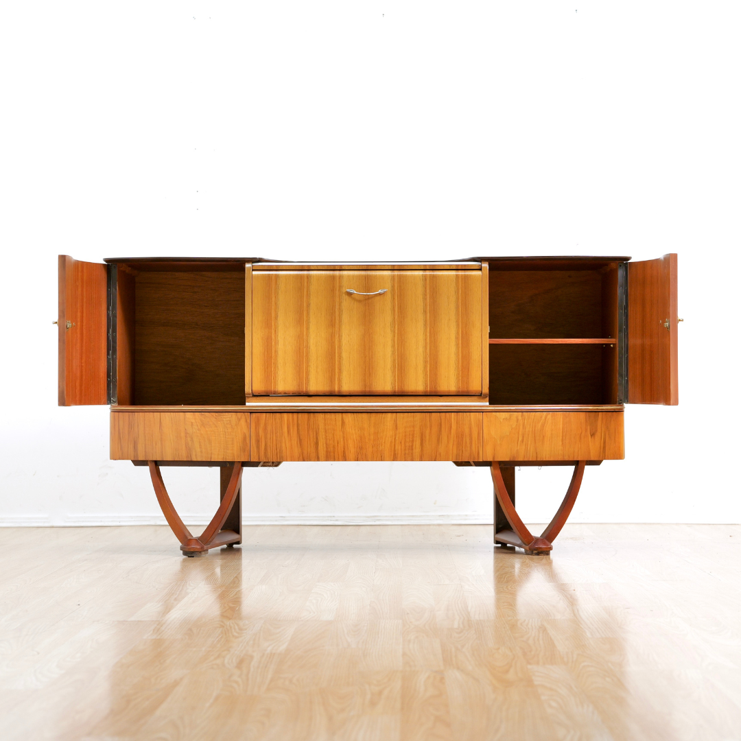 1950s Liquor Cabinet Credenza by Beautility of London