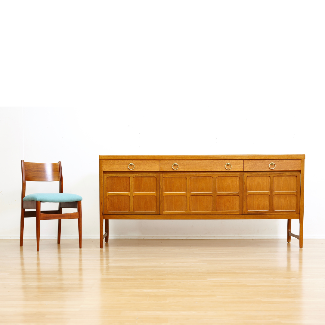 MID CENTURY TEAK CREDENZA BY NATHAN FURNITURE