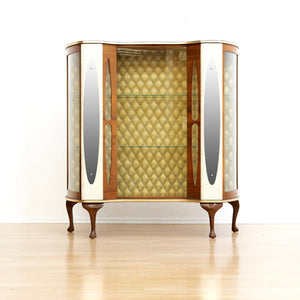 VINTAGE 1950S ATOMIC CURIO DISPLAY CABINET