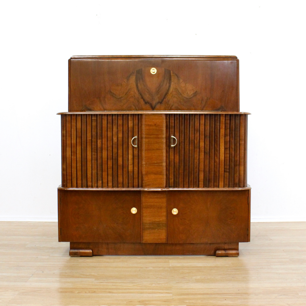 MID CENTURY WALNUT LIQUOR CABINET HOME BAR