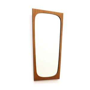 MID CENTURY DANISH TEAK WALL MIRROR