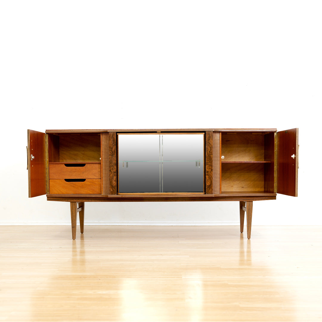 MID CENTURY COCKTAIL CABINET CREDENZA BY BEAUTILITY FURNITURE
