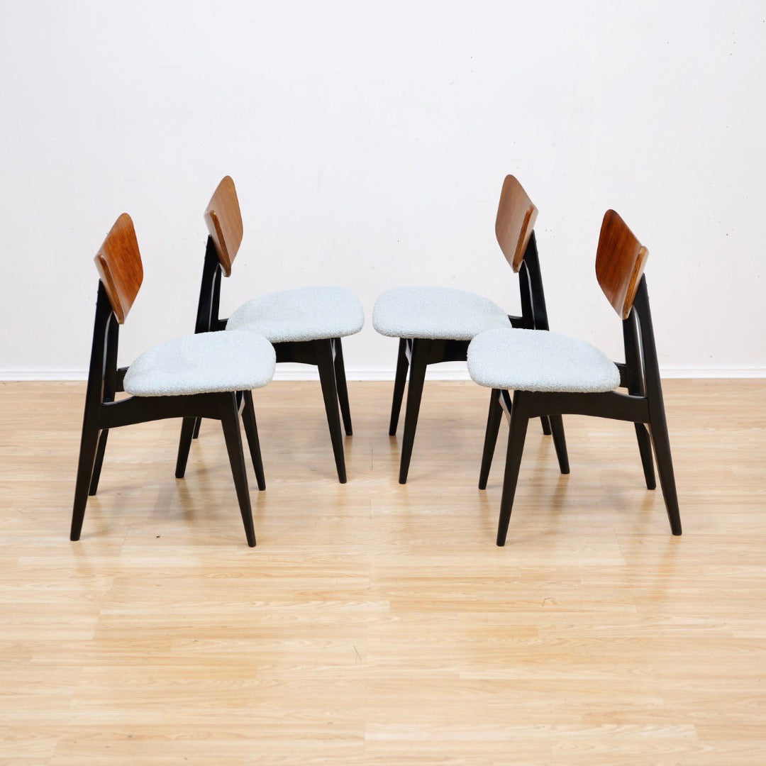 1950S DINING TABLE & BUTTERFLY CHAIRS BY BEAUTILITY FURNITURE