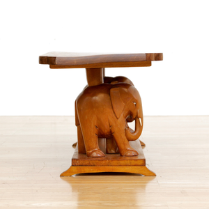 1950S HAND CARVED AFRICAN ELEPHANT COFFEE TABLE