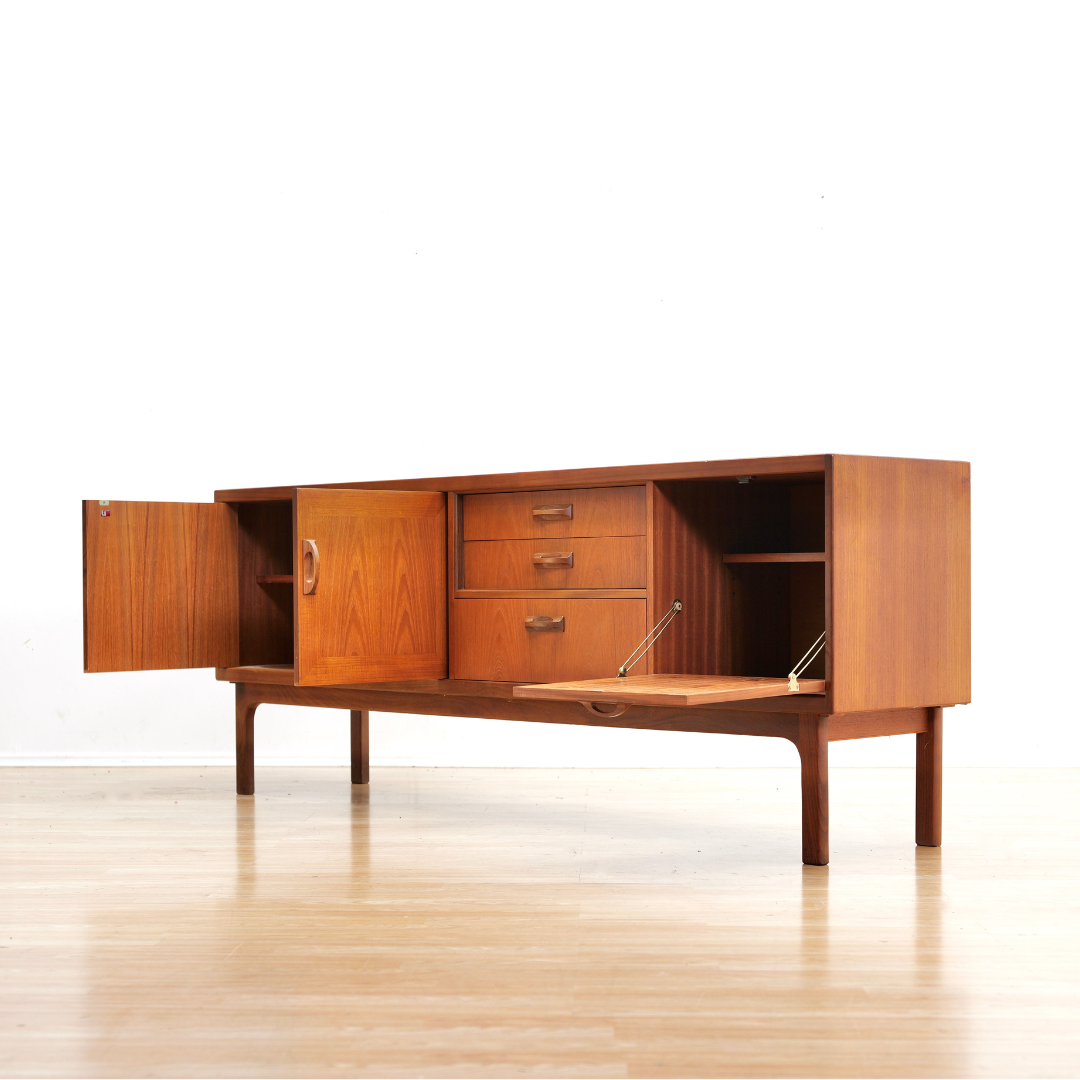 MID CENTURY SIERRA TEAK CREDENZA BY G PLAN