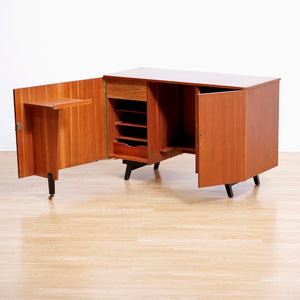 MID CENTURY TEAK FOLDING HOME OFFICE DESK
