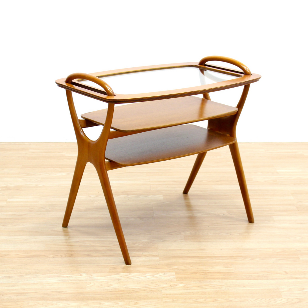 Reserved MID CENTURY SIDE TABLE SERVING TRAY BY HANS OLSEN