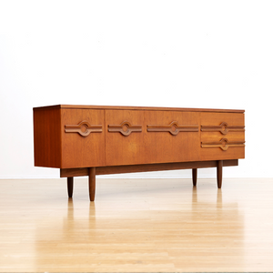 Reserved MID CENTURY LONG TEAK CREDENZA BY STONEHILL FURNITURE