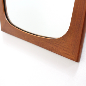 MID CENTURY DANISH TEAK WALL MIRROR