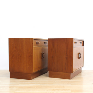 LARGE PAIR OF TEAK NIGHTSTANDS BY G PLAN