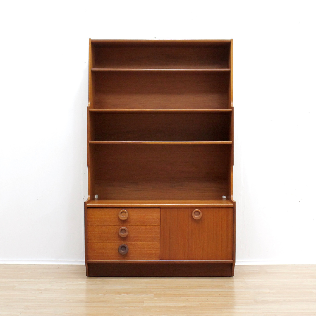 MID CENTURY TALL TEAK BOOKCASE BY PORTWOOD