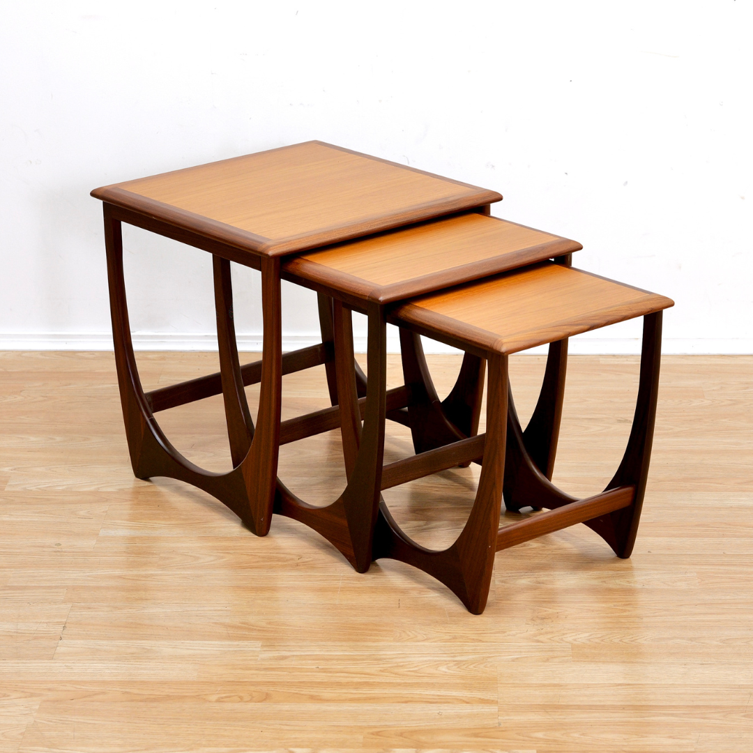 MID CENTURY ASTRO NESTING TABLES BY VB WILKINS FOR G PLAN