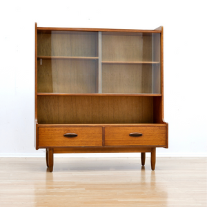 MID CENTURY TEAK CHINA CABINET