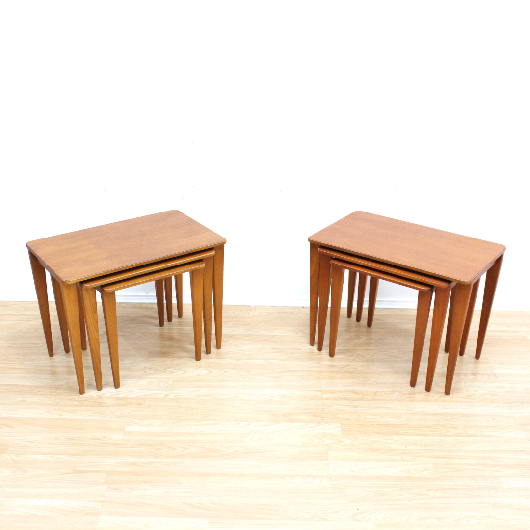 PAIR OF MID CENTURY NESTING SIDE TABLES BY GORDON RUSSELL