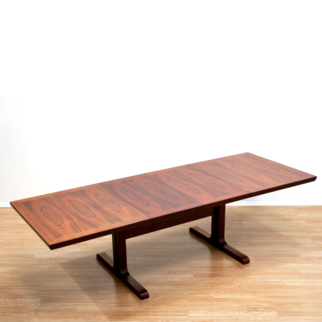 LARGE DANISH MODERN ROSEWOOD DINING TABLE BY SKOVBY MØBELFABRIK OF DENMARK