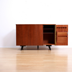 MID CENTURY TEAK FOLDING HOME OFFICE DESK