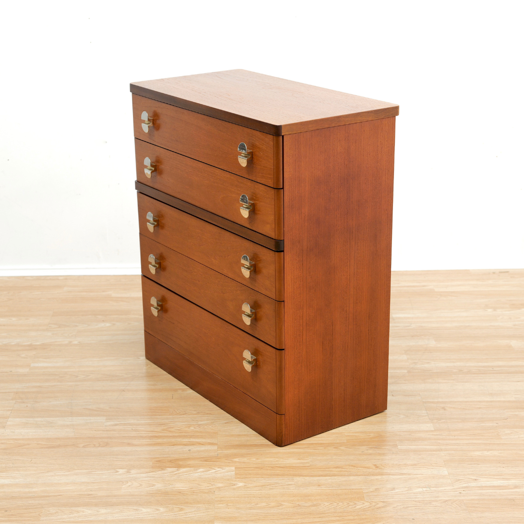 Tall Mid Century Teak Dresser by Stag Furniture