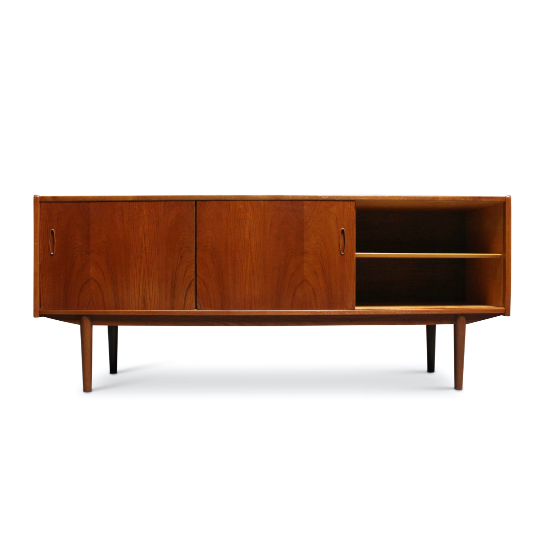 VINTAGE SWEDISH TEAK 'TRIO' CREDENZA BY NILS JONSSON FOR HUGO TROEDS