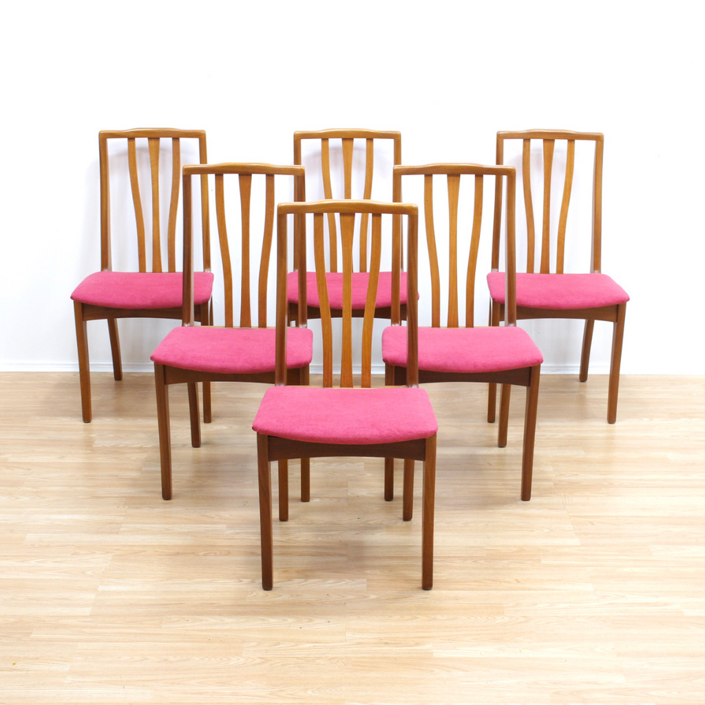 SET OF SIX MID CENTURY DINING CHAIRS BY WILLIAM LAWRENCE