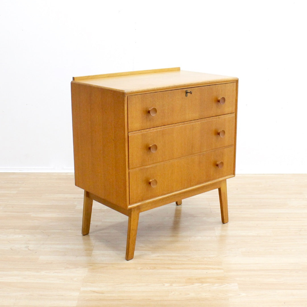 Mid Century Oak Vanity Dresser by Meredew