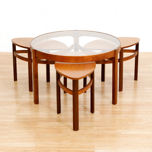 MID CENTURY TRINITY NESTING TABLE BY NATHAN FURNITURE