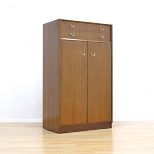 MID CENTURY ARMOIRE COAT CLOSET BY E GOMME